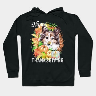 Australian Shepherd Dog Owner Thanksgiving Celebration Harvest Theme Hoodie